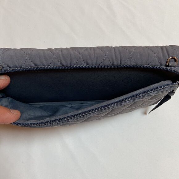 Vera Bradley RFID Wallet Crossbody Carbon Gray - Picture 6 of 8